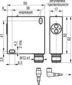 Габариты OV IC41A-43N-100-LES4-F